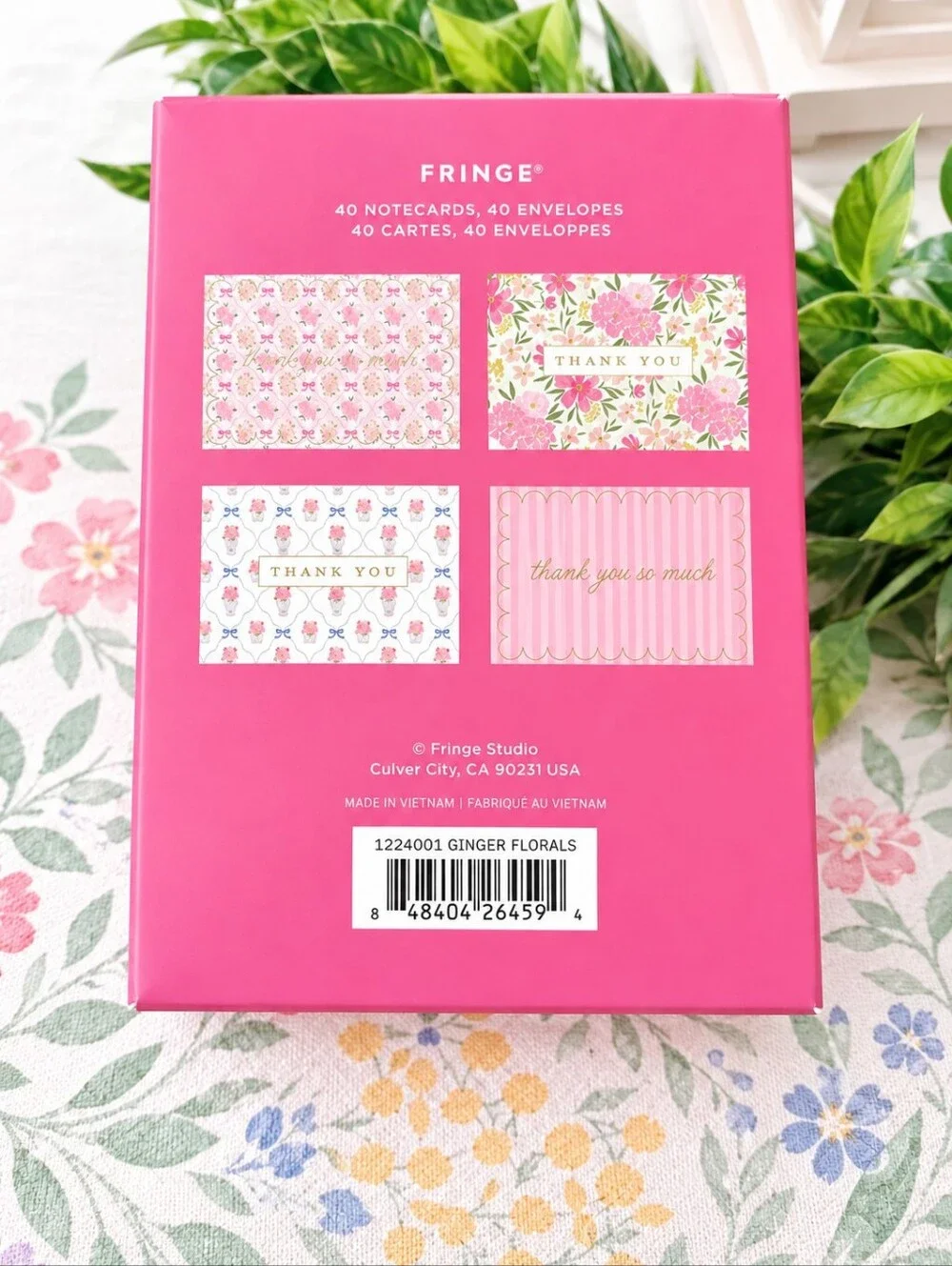 Fringe 'Thank You So Much' Note Card Set - Blank Cards & Envelopes